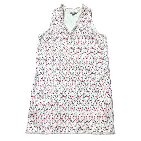 Tommy Bahama Women's Large Denim stretch Flamingo Print Dress - Picture 1 of 8